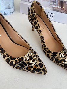 Scarpin Lecca Pêlo Onça
