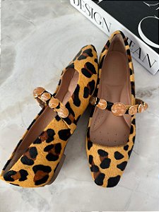 Sapatilha Beatriz Pêlo Leopardo