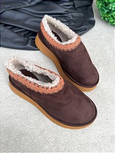 Slipper suede Chocolate