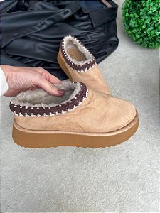Slipper suede Bege