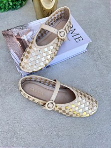 Sapatilha Melis Vanila / Ouro Light