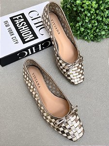 Sapatilha Clarice Off white / Prata Velho