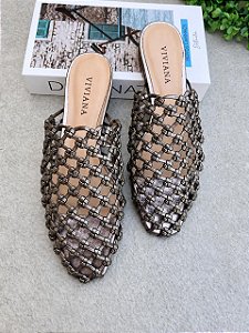Sapatilha mule Amalfi Pewter