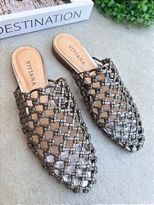Sapatilha mule Amalfi Pewter