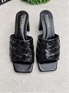 Tamanco Riccy tressê Preto