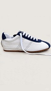 Tênis ballerina Branco / Marinho