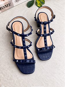 Sandália Persea croco Navy
