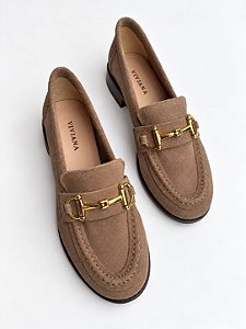 Mocassim Brooklyn camurça Taupe