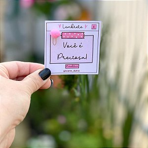 Mini cartões de agradecimento com mini clipes (100 unidades)
