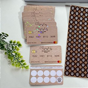 Mini Adesivos para Cartão Fidelidade
