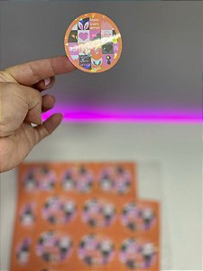 Adesivos redondos holográficos