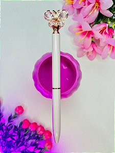 Caneta Luxo Cristal Borboleta
