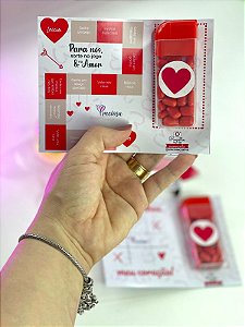20 unidades - Card jogo do amor com balas minty