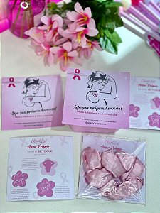 10 unid. Card com scrunchie de cetim