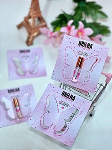 24 unidades Mini gloss labial personalizado + card com corte especial