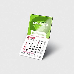 100 unidades mini calendário ímã de Geladeira