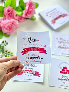 Cartão holográfico 9x10cm
