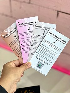 10 unidades - Postal "meu momento premium" com QR CODE playlist secreta