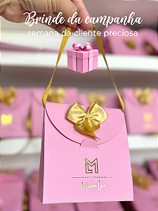 BRINDE DA CAMPANHA- Sacolinha personalizada com efeito metalizado