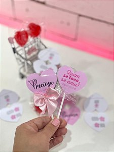 Pirulito personalizado formato coração