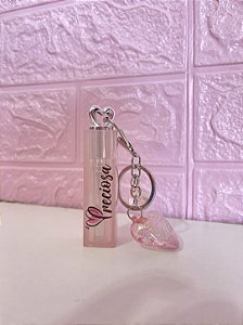 Balm Labial com chaveirinho de coração personalizado