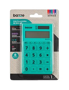 Calculadora Azul Turquesa Bazze Pequena