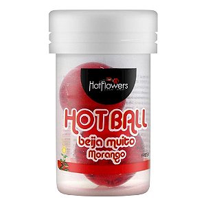 Bolinha Hot Ball Beijável Morango 2uni
