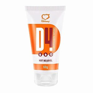 D4 Lubrificante Laranja Hot Beijável 60g