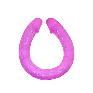Jelly Protese Dupla Roxa 50cm