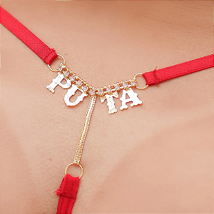 Calcinha Erótica "Puta" Vermelha