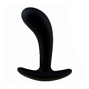 Plug Anal M Silicone Preto 12cm
