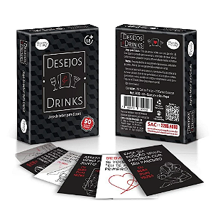 Jogo Safadinho Desejos e Drinks 50 Cartas
