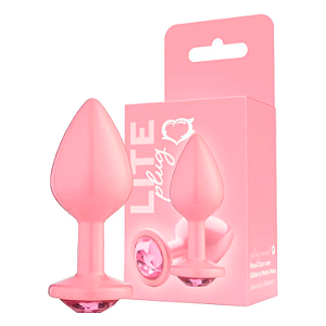 Lite Plug Anal P Plástico Leve Glitter Rose