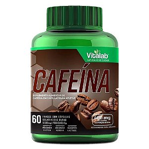 Cápsulas de Cafeína 60 de 200mg Vitalab