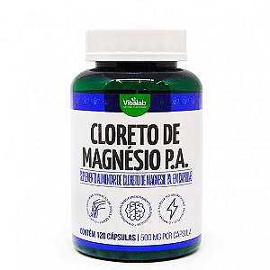 Cápsulas de Cloreto de Magnésio P.A. 120 de 500mg Vitalab