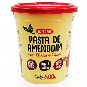 Pasta de Amendoim Integral com Avelã e Cacau 500g Terra dos Grãos