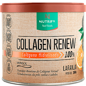 Colágeno Hidrolisado Verisol Collagen Renew Laranja 300g Nutrify