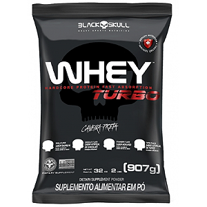 Whey Turbo Baunilha 900g Black Skull