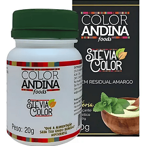 Adoçante em Pó com Stevia Sem Residual Amargo 20g Color Andina