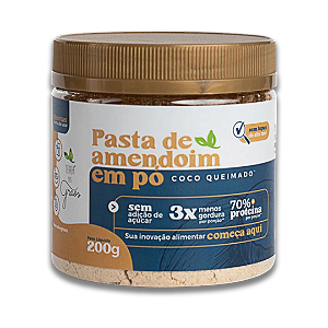 Pasta de Amendoim em Pó Coco Queimado 200g Terra dos Grãos
