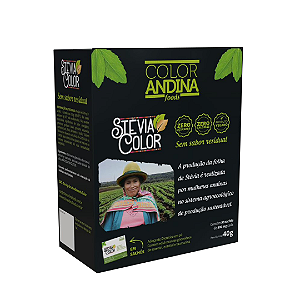 Adoçante Stevia sachês 50g Color Andina