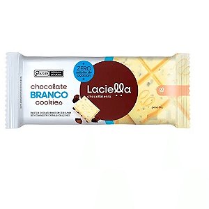 Chocolate Branco Cookie Zero 20g Laciella