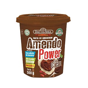 Pasta de Amendoim AmendoPower Sabor Cacau 500g Da Colônia