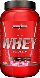 Nutri Whey Morango Pote 900g Integralmedica