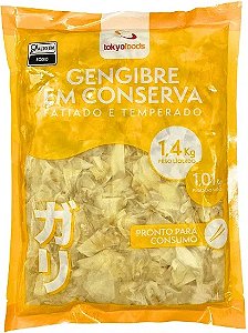 Gengibre Fatiado e Temperado em Conserva 1,01kg Tokyofoods