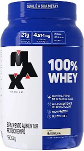 Whey 100% Baunilha Pote 900g Max Titanium
