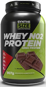 Whey NO2 Protein sabor Chocolate Pote 907g Synthesize