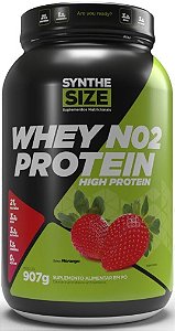 Whey NO2 Protein sabor Morango Pote 907g Synthesize