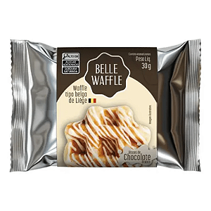 Belle Waffle Riscas Chocolate Branco 30g