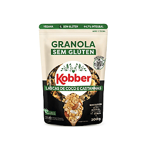 Granola Sem Glúten Lascas de Coco e Castanhas 200g Kobber